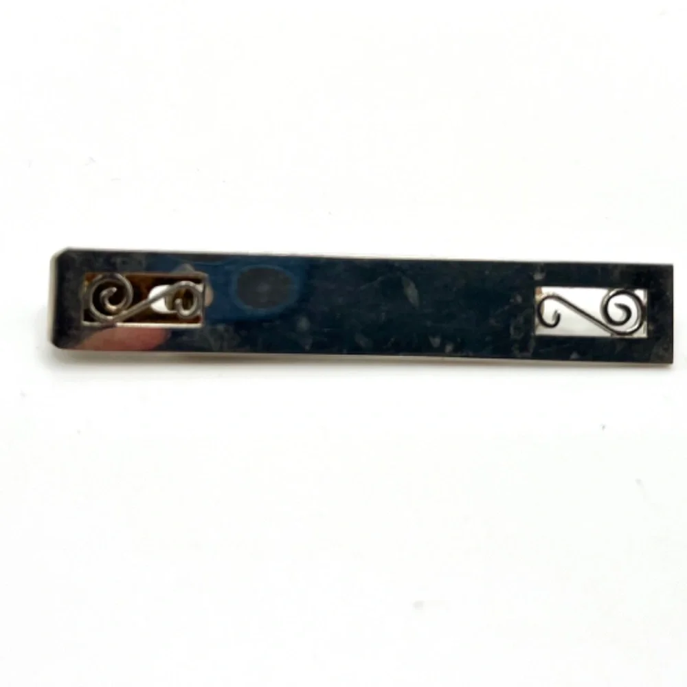 2 Vintage Unmarked Tie Clips; Black Onyx/1 Rhinestone and SWANK tie clip - Picture 10 of 15
